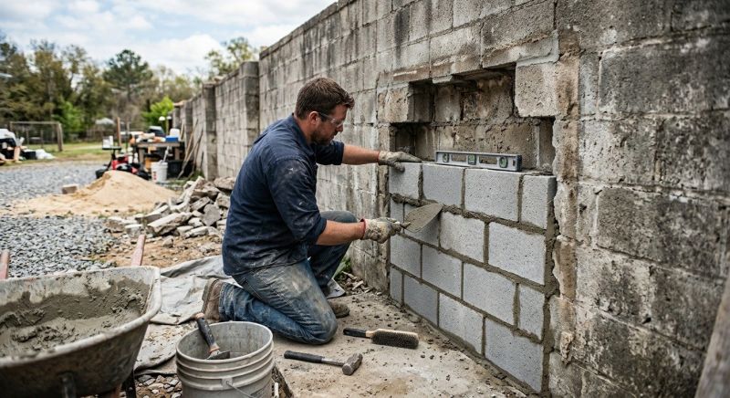 Block Wall Repair in Bastrop County, TX