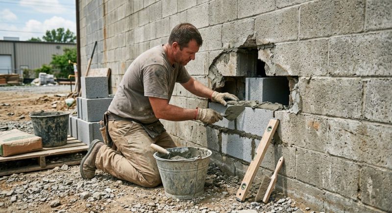 Block Wall Repair in Giddings, TX