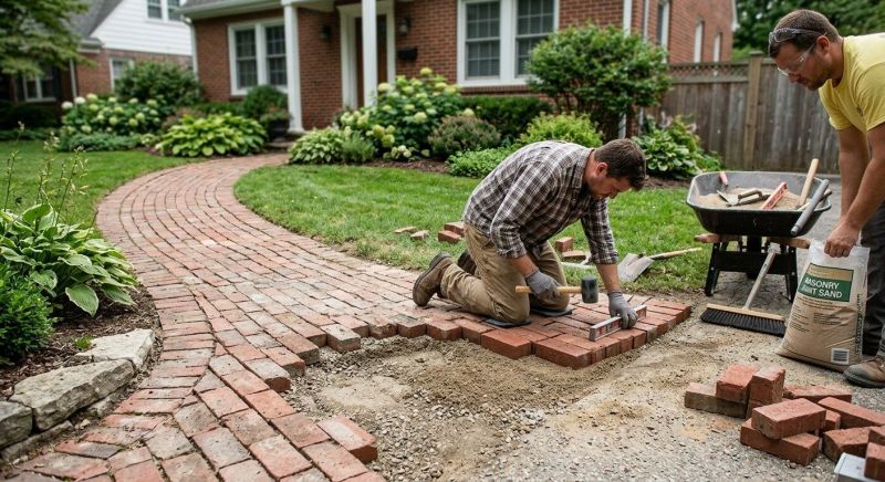 Brick Flatwork Repair in Cedar Creek, TX