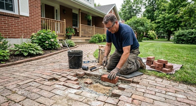 Brick Flatwork Repair in Smithville, TX