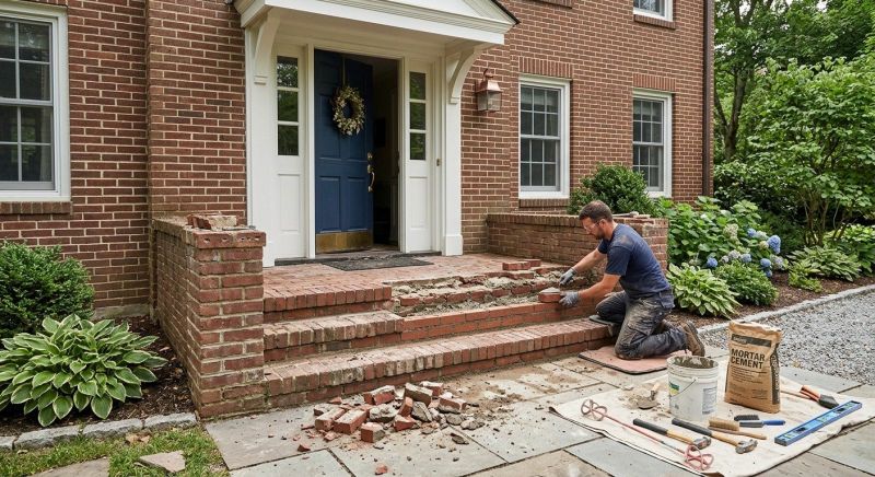 Brick Flatwork Repair in Smithville, TX