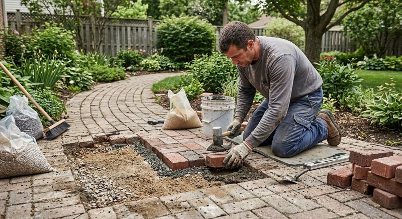 Brick Hardscape Repair in Bastrop, TX
