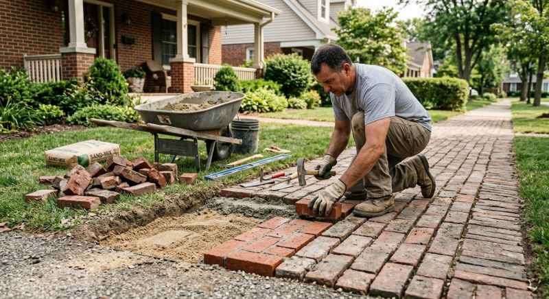 Brick Pathway Repair in Bastrop, TX