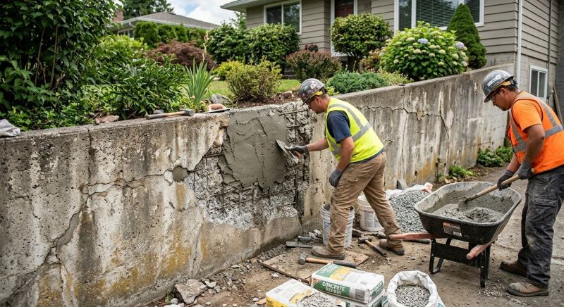 Brick Retaining Wall Repair in Bastrop, TX