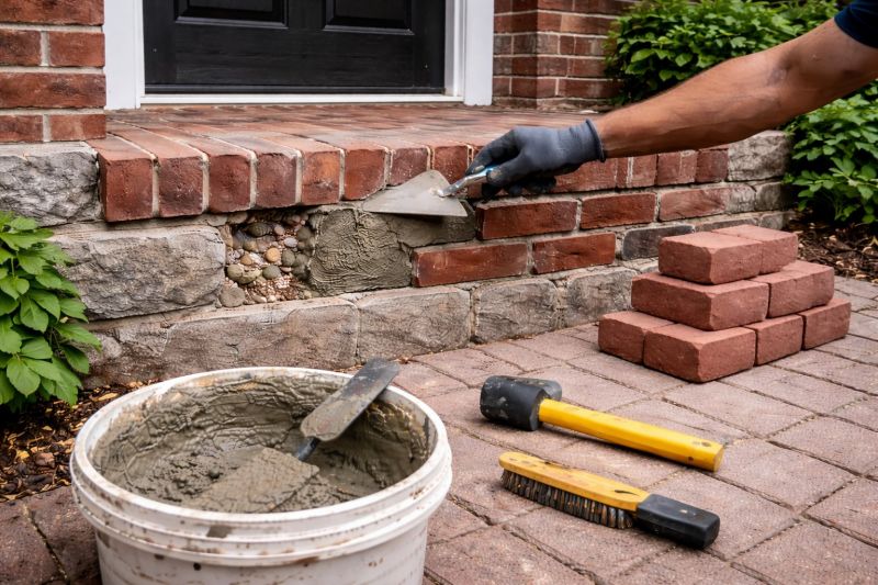 Brick Stoop Repair in Bastrop, TX