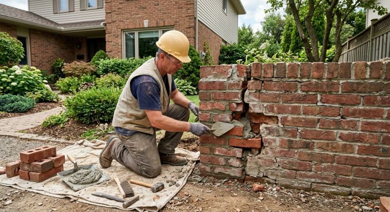 Brick Wall Repair in Bastrop County, TX