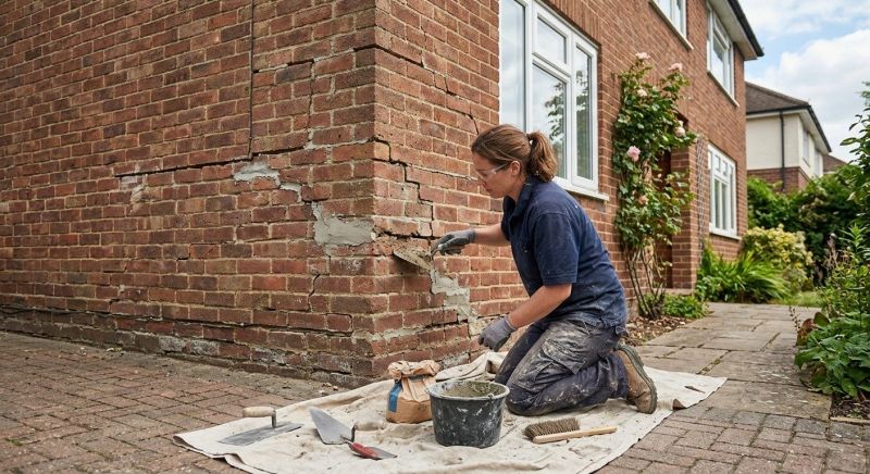 Brick Wall Repair in Smithville, TX