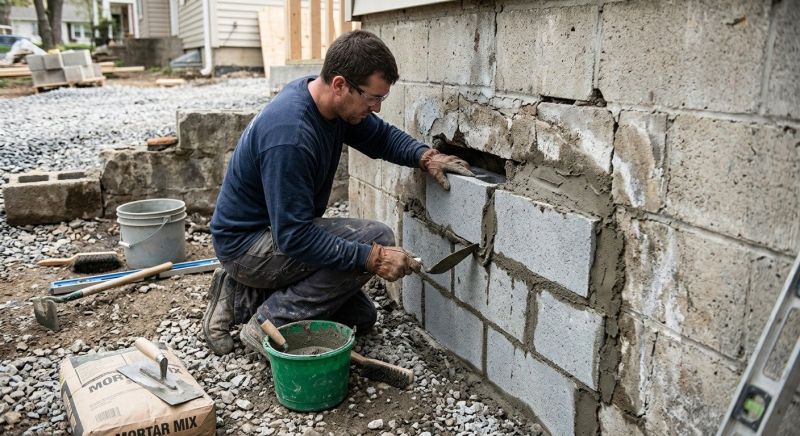 Concrete Block Repair in Cedar Creek, TX