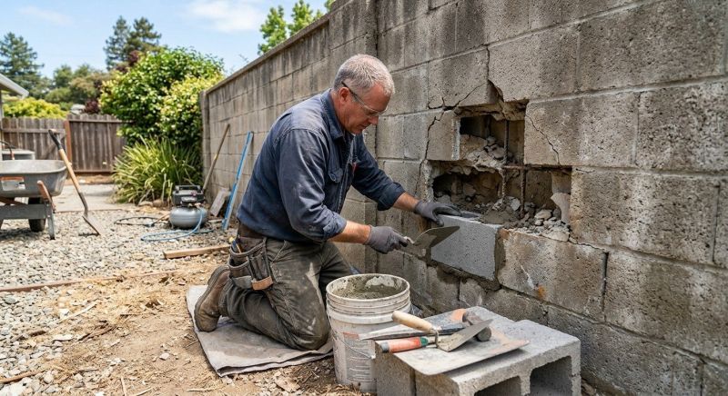Concrete Block Repair in Lexington, TX