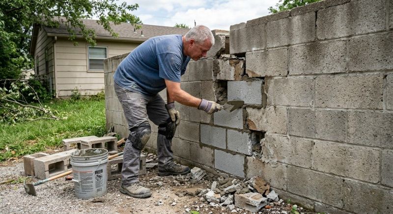 Concrete Block Repair in Manor, TX