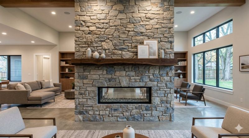 Stone Chimney Installation in Cedar Creek, TX