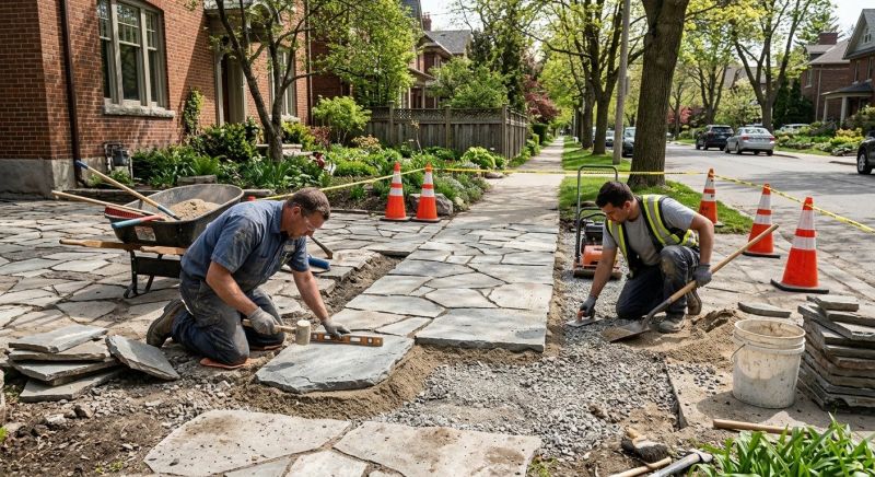 Stone Walkway Repair in Bastrop, TX