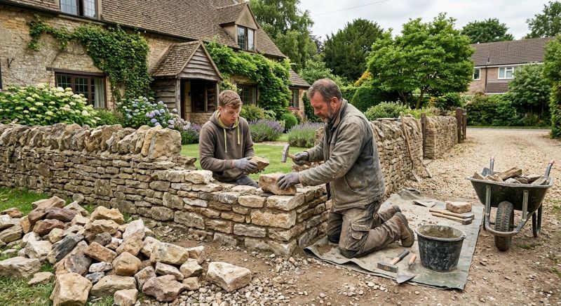 Stone Wall Repair in Smithville, TX
